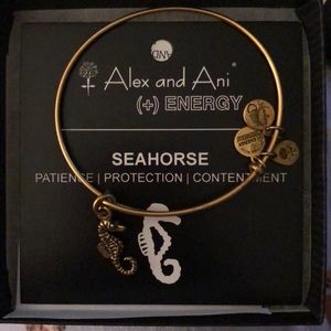 Alex and Ani gold seahorse bangle